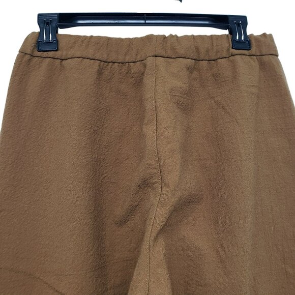 James Perse Camel Brown Cropped Twill Jogger Track Pants Womens - Picture 10 of 13